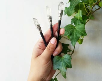Equinox Sale Crystal Hair Sticks - medium wood hair sticks