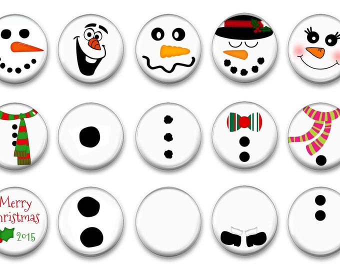 Christmas Magnets - Snowman Magnets - Gift for Her - Refrigerator Magnets - Holiday Magnets - Magnetic Chalkboard - Unique Gift - xmas