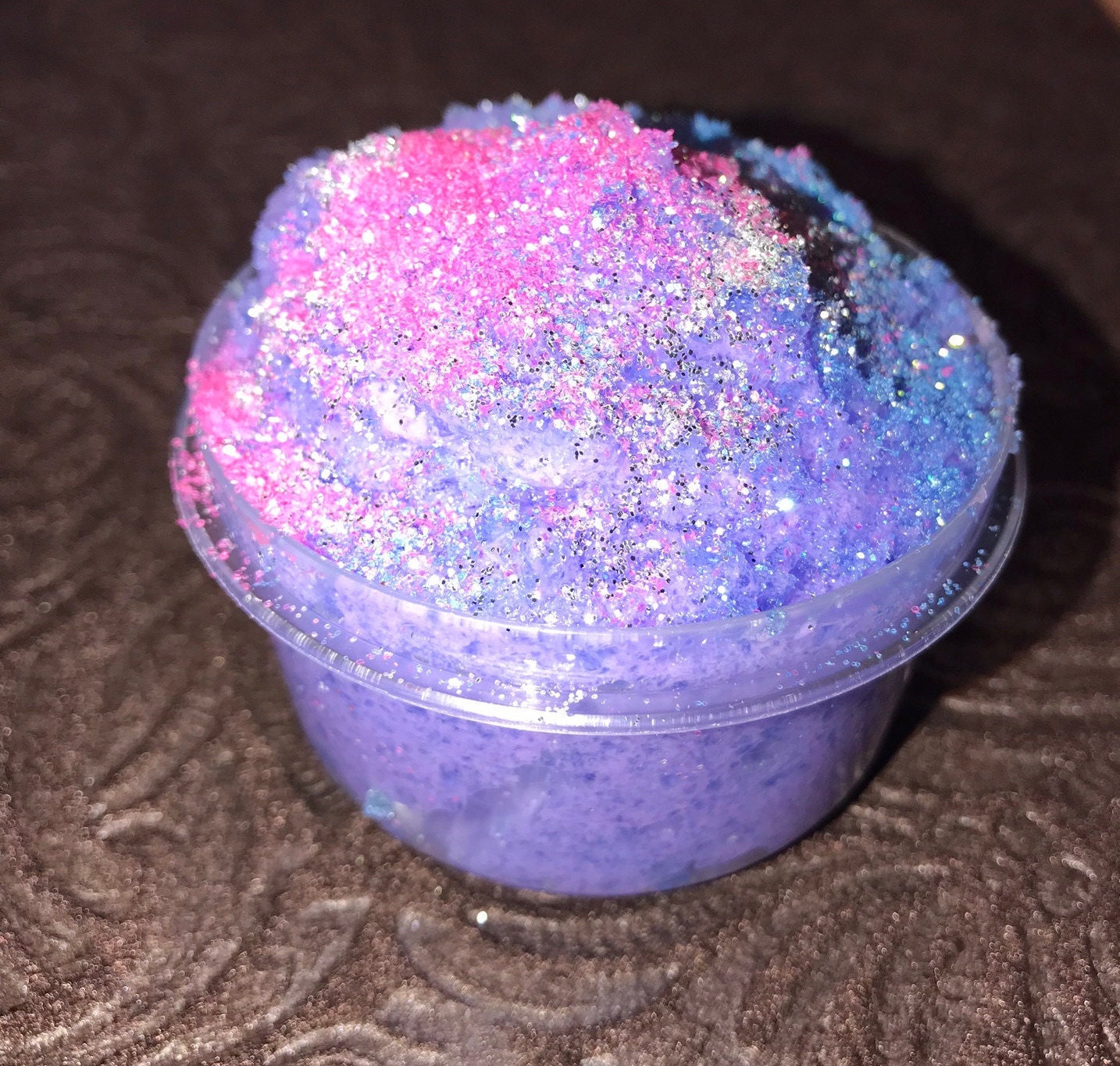 Purple Cloud Slime slushy slime with glitter