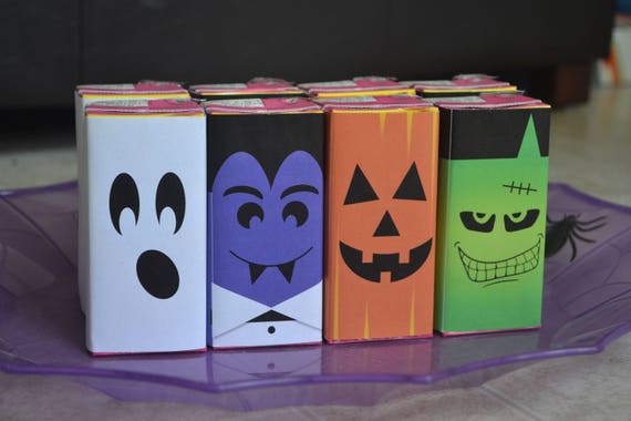 INSTANT DOWNLOAD Halloween Party Juice Box Labels- Printable Monster ...