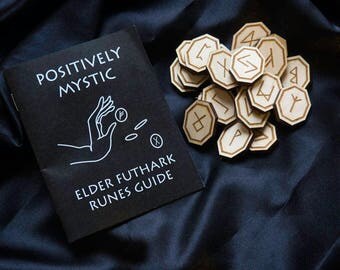 Elder Futhark Rune Set Maple Laser Cut Octagon Square Circle