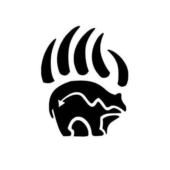tribal spirit bear and paw vinyl decal rv car truck tribal spirit bear and paw vinyl decal rv car truck