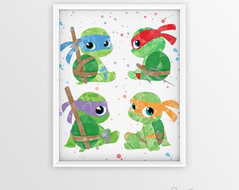 Ninja Turtle Wall Decor ninja turtles decor | etsy Ninja Turtle Wall Decor ninja turtles decor | etsy