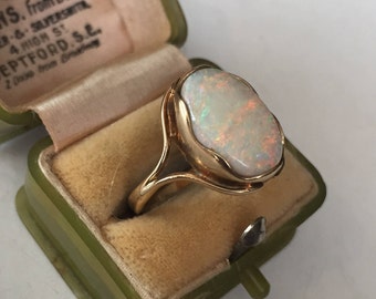 Gold opal ring | Etsy