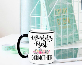 World's Best Godmother Mug, Godmother Mug, Fairy Godmother Mug, Gift for Godmother, Godparents, Godmother, Fairy Godmother, Best Godmother