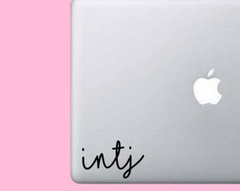INTJ Decal Sticker - Myer's-Briggs Decal - Laptop Decal - Laptop Sticker - Macbook Sticker - Vinyl Sticker - Car Decal - iPad Decal