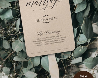 Wedding Fan Template Program, Wedding Fan Program, Wedding Program Fan Template, Wedding Program Templates Download, Printable, BD-6041