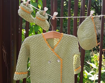Handmade knit baby bamboo yarn