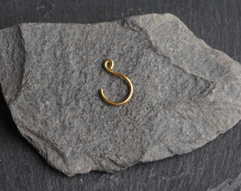 Fake nose ring septum tragus jewellery Gold Nose ring
