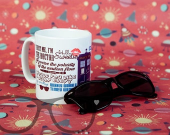 Dr Who, inspired quote, Mug, gift, geek, doctor who, timelord, Tea, Coffee. Me time. Tardis. The Doctor. Gift for Dr Who fans