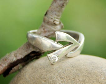 Silver Ring Vintage signet ring 925 Sterling Silver Jewelry Flower ring Victorian Jewelry Victorian Ring Branch ring Statement Ring Size 6