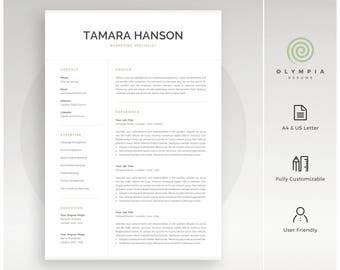 modern resume template professional cv template for word instant download 1 and 2 - Resume Template Mac modern resume template professional cv template for word instant download 1 and 2 - Resume Template Mac