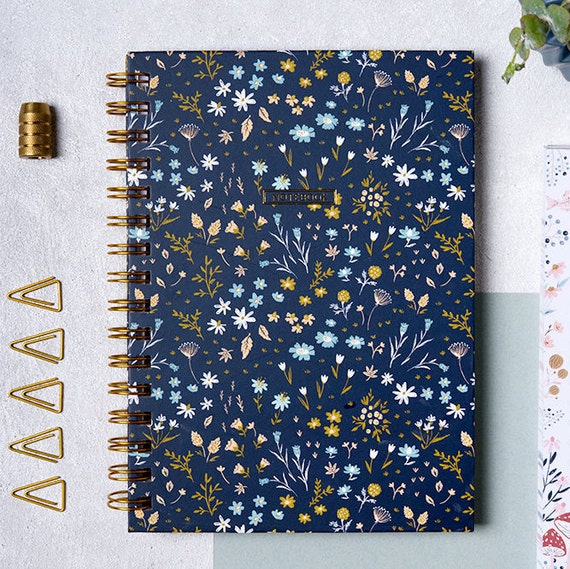 Pretty Notebook Flowers Notebook Writing Journal Spiral