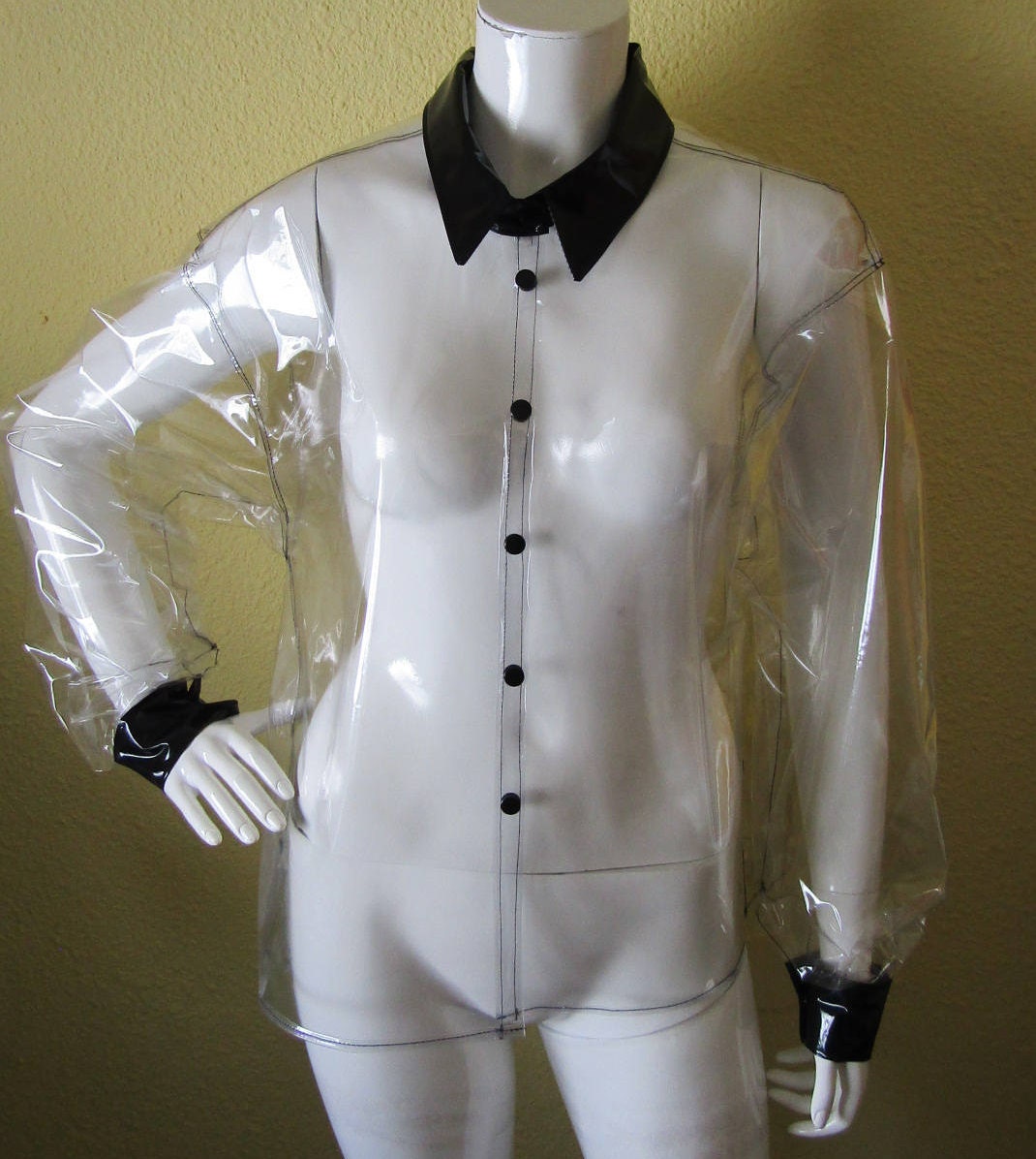 PVC SHIRT UNISEX Transparent Black Red Pink White