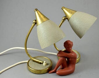 set of two vintage bedside lamps from the 60s