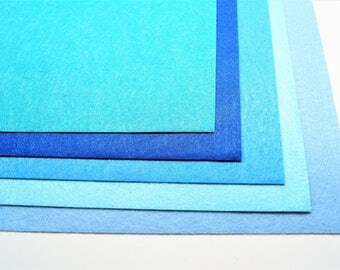 Set of 5 Felted pieces 30 * 30 cm