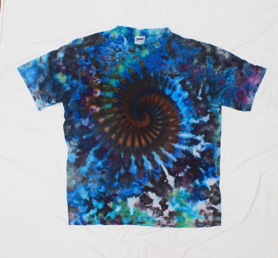 Tie Dye Spiral Ice Dye Cosmo Shirt Psychedelic Tshirt Size XXL