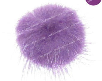 Plum colored mink fur ball