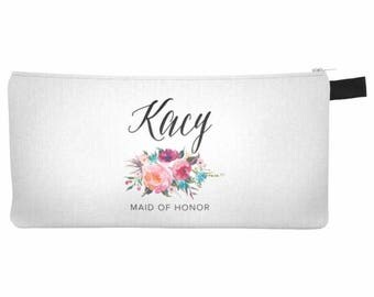 Makeup bag, bridesmaid gifts, cosmetic bag, bridesmaid gift, bridesmaid bag, bridesmaid makeup, make up bag, personalized makeup bag, makeup