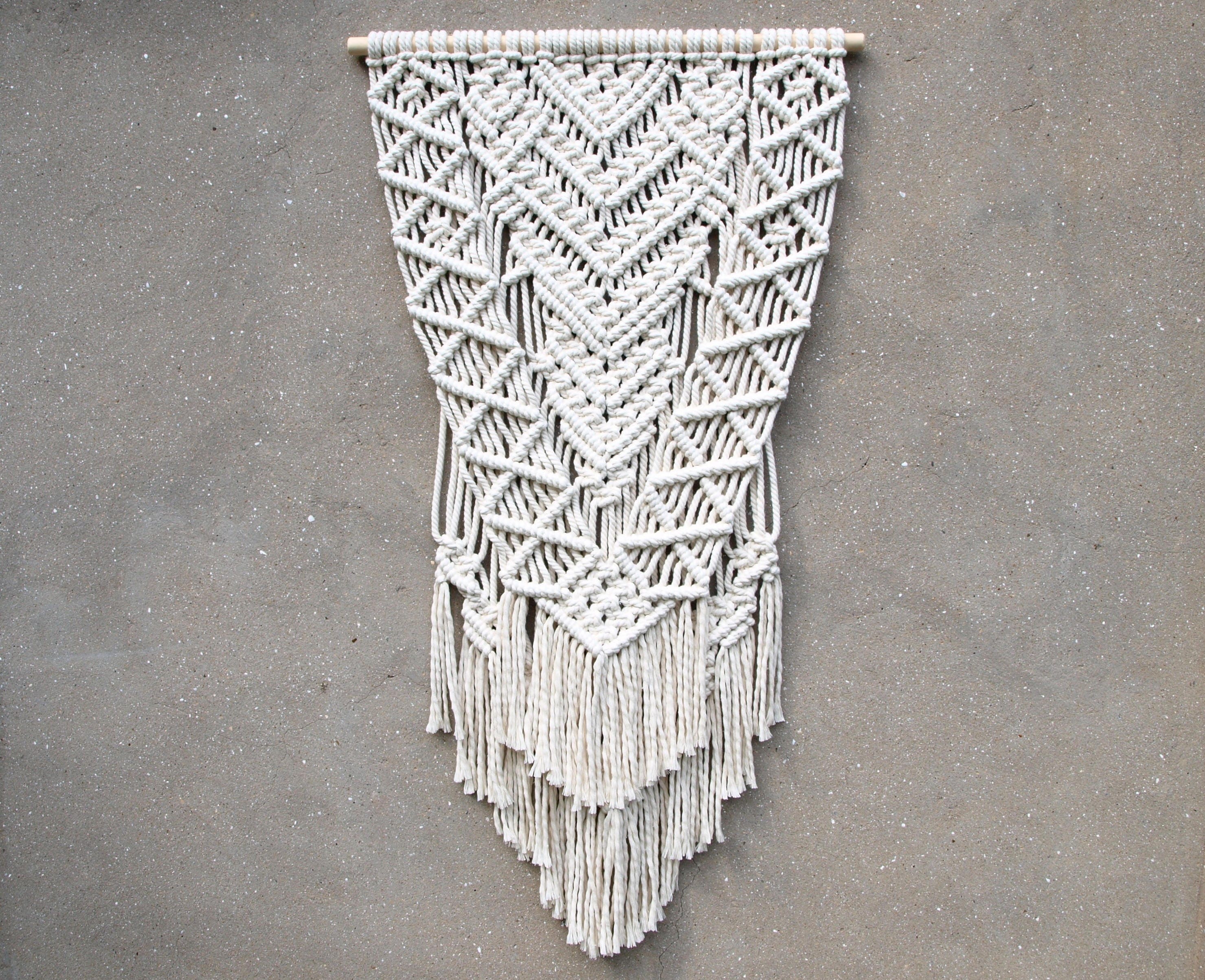 Modern macrame wall hanging large Boho decor Woven tapestry