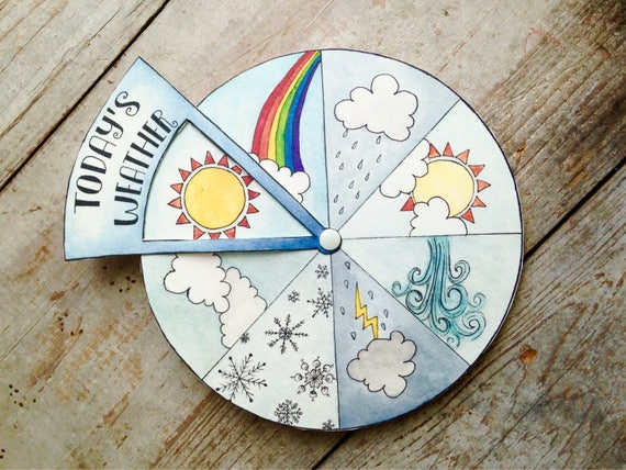 Today's Weather Wheel Digital Download Kids Printable