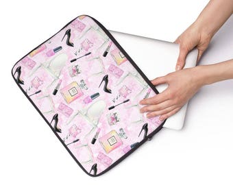 Laptop Sleeve Makeup Beauty Pattern - Available in 3 sizes
