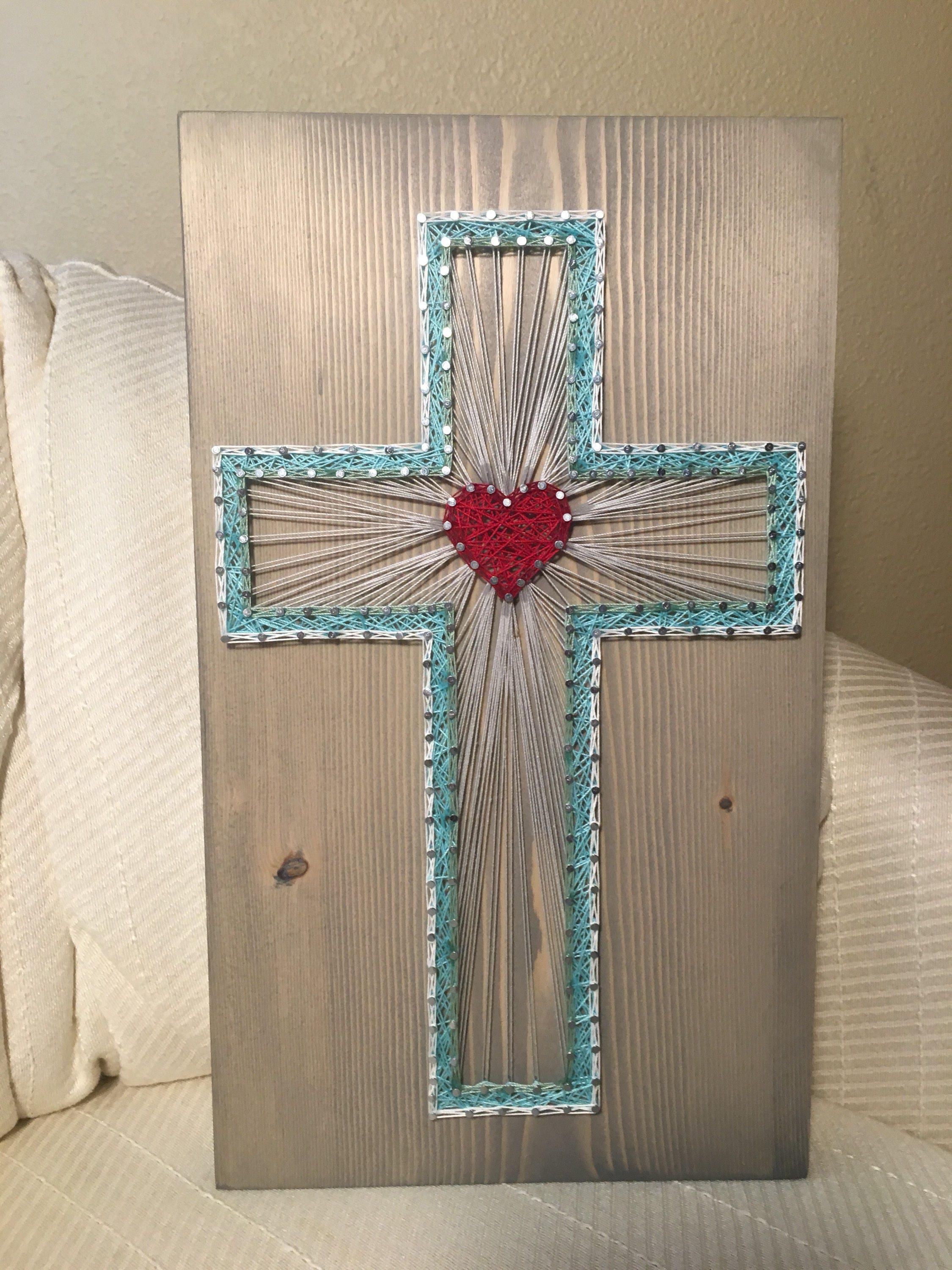CUSTOM Cross String Art Religious Christian Decor Home