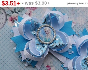 CHRISTMAS SALE Gift for girlfriend Birthday gift for her Frozen hair bow Elsa hair clip Girl party favour Boutique hair bow Baby headban...