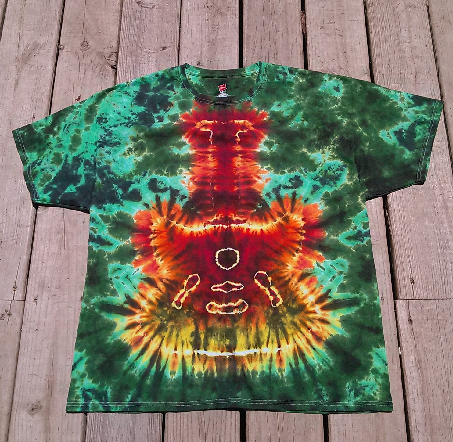 Guitar tie dye t-shirt adult XL