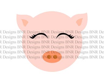 Pig SVG, Animal SVG, DXF File, Cricut File, Cameo File, Silhouette File