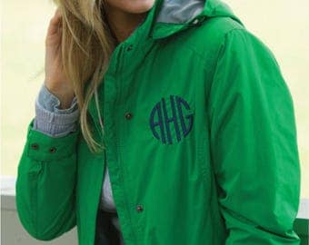 Women's Rain Jacket-Women's Logan Rain Jacket, Rain Wear, Rainy Days, Monogrammed Jacket, Personalized Jacket, Monogram