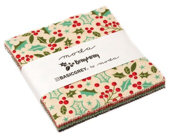 Berry Merry Charm Pack by Basic Grey for Moda