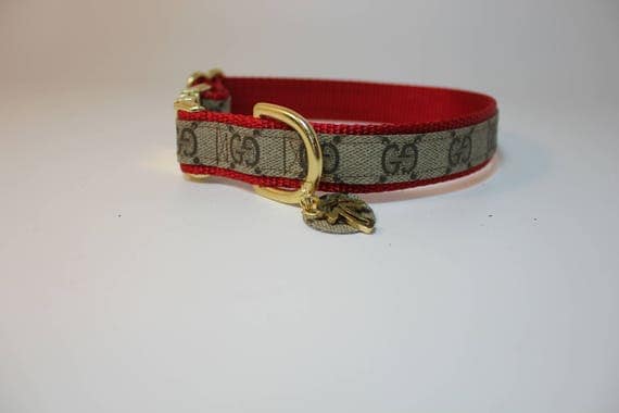 Dog Lover's Collar w/GUCCI hang tag Authentic UPCYCLED