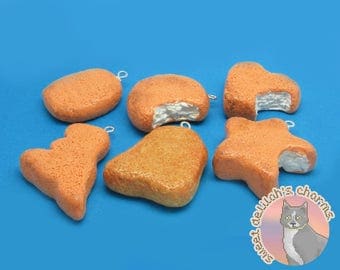 The Chicken Nugget Collection - Choose your attachment! Free US and Canada Shipping! polymer clay charms, jewelry, keychains