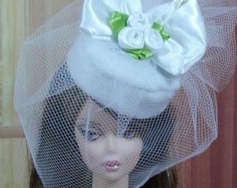 Chapeau N112 Mariage Mariée pour poupée Barbie