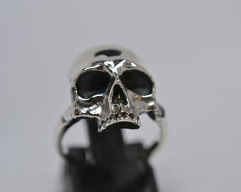 Silver skull ring | Etsy