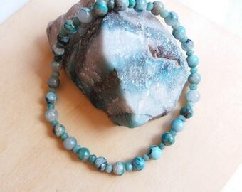 Chrysocolla bracelet, Mineral bracelet, Gemstone bracelet, Natural gemstone, Crystal bracet, Handmade bracelet, Peacefullharmony, Green,
