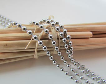 3 m of stainless steel ball chain - ball 1.5 mm - 53.50