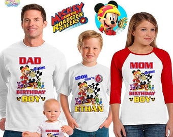 15% Off mickey roadster racers inspired family birthday theme shirt/mickey mouse birthday shirt/Disney vacation shirt/mickey birthday party