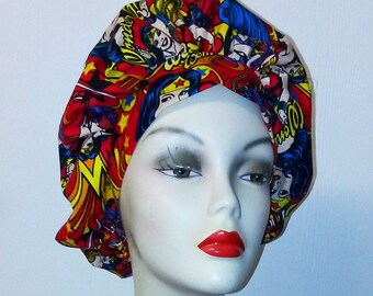 Choose Your Favorite Fabric Scrub Cap-Wonder Woman Medical Uniform