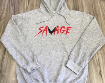 Savage Logan paul hoodie red and black print