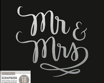 K&Company Mr and Mrs 12" x 12" Wedding Postbound Scrapbook Album
