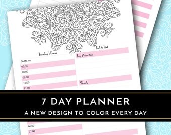 Coloring day planner | Etsy Coloring day planner | Etsy