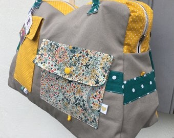 Diaper bag, large bag Week End * ME contact - order only - fabric choices *.
