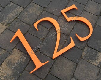 Extra Large / Giant Floating House Numbers  300mm tall x 5mm Laser Cut Matte Acrylic With Invisible Wall Fixings