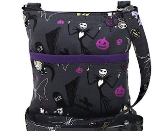 20% OFF SALE Nightmare Before Christmas Crossbody Bag // Jack Skellington Sling Bag // Crossbody Purse // Shoulder Bag // Hipster