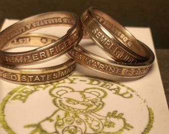 Marine Corps coin token ring USMC