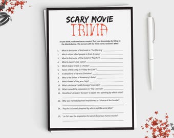 halloween game scary movie trivia fun halloween party game for adults or teens - Halloween Horror Movie Trivia halloween game scary movie trivia fun halloween party game for adults or teens - Halloween Horror Movie Trivia