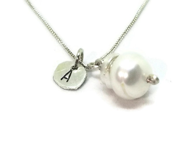 Single Pearl Necklace, Swarovski or Freshwater Pearl Necklace, Prom Jewelry, Wedding Jewelry, Bridesmaid Necklace, Bride Jewelry