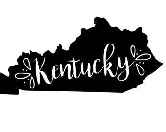 Download Kentucky Basketball State Outline Digital Cut File Wildcat
